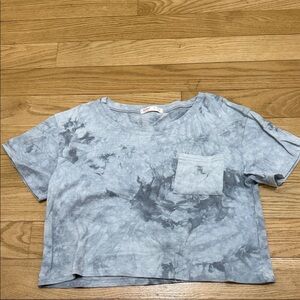 ROMWE Light Blue Tie-Dye Tee